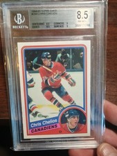 1984/85 O-PEE-CHEE NHL HOCKEY CARD #259 CHRIS CHELIOS ROOKIE BGS 8.5 Beckett . rookie card picture