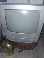 Retro Gaming 13" CRT TV/DVD Combo Tested No Remote Sylvania 6513VD