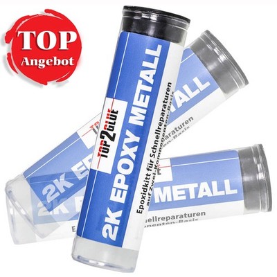 2K Epoxidkitt Kaltmetall   2-Komponenten Epoxy Putty Reparaturknete bis 300 °C