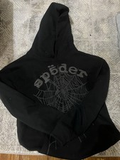 Sp5der Black Phantom  Hoodie Mens Size L Grap...