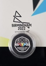 2022 Commonwealth Games Birmingham Piedfort Silver Proof 50p Coin Colour Free PP