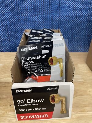 Lot Of 12 Eastman 200-PSI Brass Dishwasher Connector 3/8'' x 3/4'' 0788175 Qty 12
