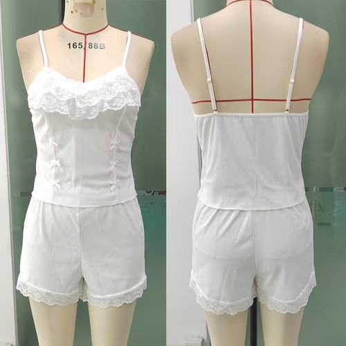 Women's Lace Nightwear Sexy Lingerie Top+Shorts Underwear Sleepwear Pajamas Set - Picture 32 of 64