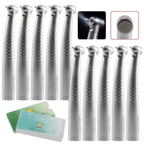 10pcs Dentaire LED Fiber Optic Turbine Handpiece fit Kavo Coupler Multiflex YB6 - Foto 4 di 12