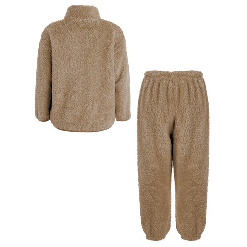 Kids Boys Girls Pajama Set Unisex Homewear Comfy Outfits Fuzzy Sleepwear Pants - Picture 61 of 74