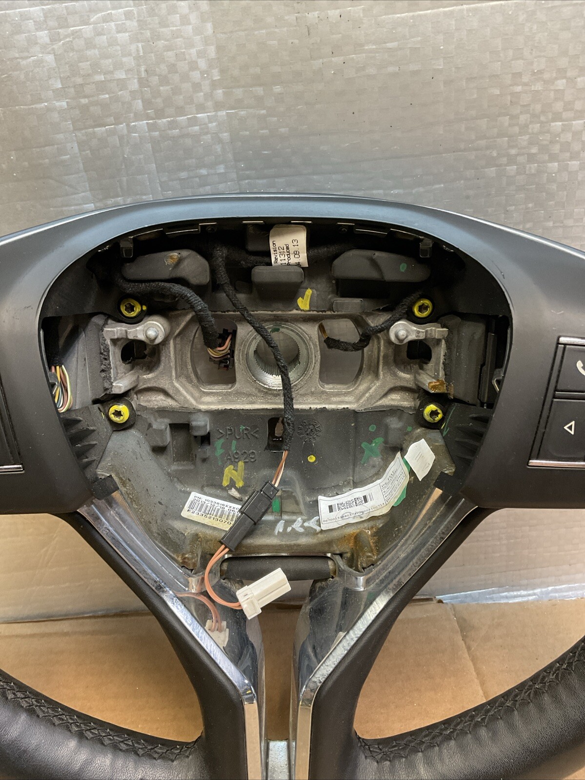 2014-2021 MASERATI QUATTROPORTE OEM FRONT DRIVER STEERING WHEEL BLACK LEATHER