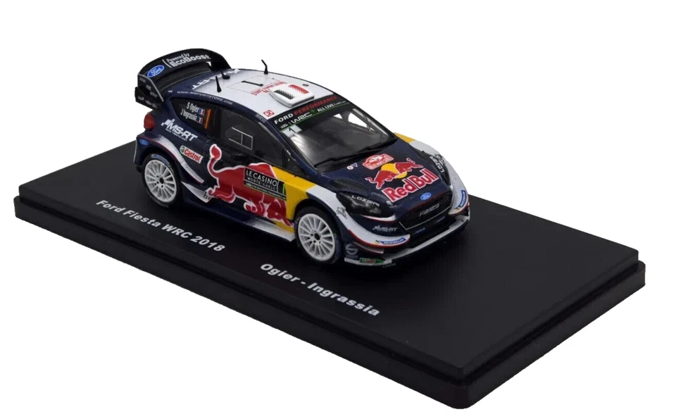 #1 Red Bull Ford Fiesta WRC Ogier Rally Monte Carlo 2018 1/43 Diecast Car IXO - Image 4 of 4