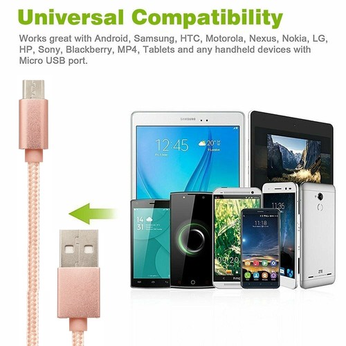 3M Amazon Fire 7, HD 8 Kids 10 Tablet Fast Micro USB Charger/Data Lead Cable - Picture 11 of 34