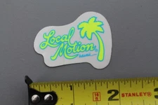 LOCAL MOTION Hawaii Clear Neon Blue Yellow T&C 80's LM2 Vintage Surfing STICKER