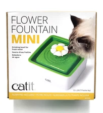 Catit Mini Flower Fountain Automatic Filtering Cat Water Bowl 1.5 Liter 7x3"