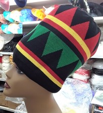 Dreadlocks Rasta Beanie Rastafari Jamaica Tam Stripe Black Red Green Yellow Hat