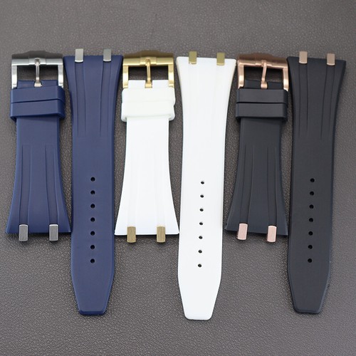 Black White Blue Royal Oak Rubber Bracelet Rubber strap Memory rebound material - Picture 5 of 19
