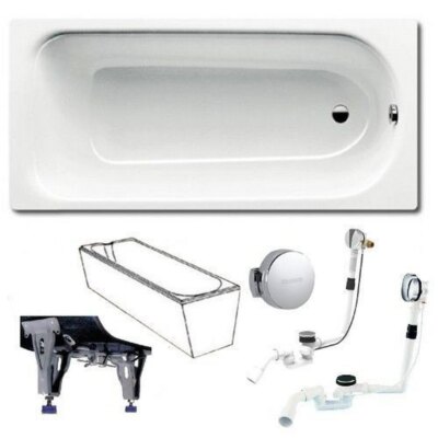 Kaldewei Badewanne Advantage SANIFORM PLUS 363-1 170 x 70 cm Füße Träger Ablauf