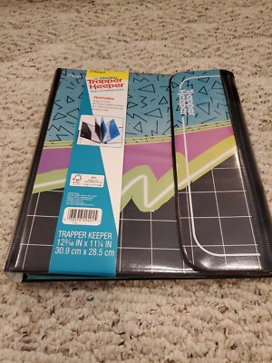 Mead Trapper Keeper 80s Retro Collection Shapes Squares 1in Binder NWT