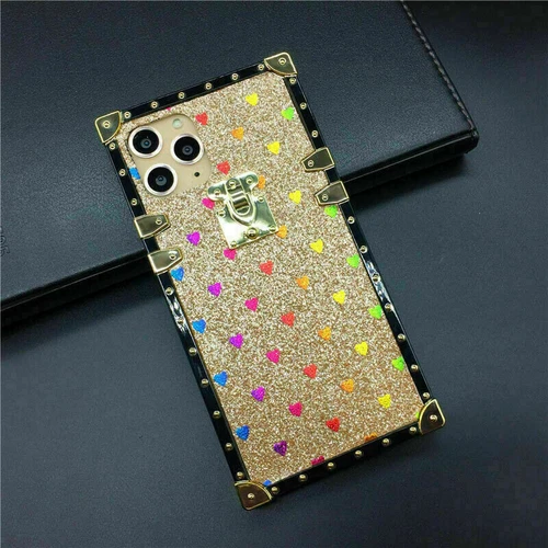 Luxury Glitter Love Color Cover Case For 16 15 14 13 12 11 Pro Max XR X 8 7 6 SE - 第 2/10 張圖片