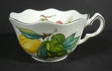 Aynsley Georgian Fruit Bone China Scalloped Edge Tea Cup Hand Made in England