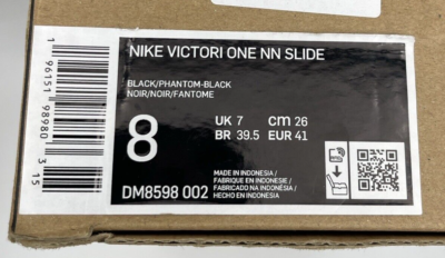 NIB NIKE VICTORI ONE NN SLIDE Sandals Black #DM8598 002 Men's Size