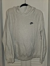 Nike Sportswear Essential Funnel Cowl Neck Hoodie Heathered Grey Large