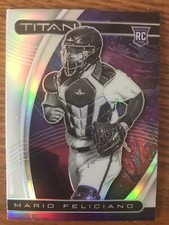 2021 Panini Chronicles Titan Silver Prizm RC Mario Feliciano Milwaukee Brewers