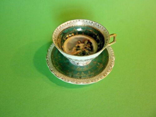 TAZA DE COLECCIÓN DE PORCELANA MOCA TAZA DE CUBIERTA HECHA A MANO - MARCA DE CESTA DE ABEJA VIENA - Imagen 11 de 12