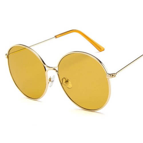 Alloy Frame Round Sunglasses -Stylish UV400 Gradient Anti-Reflective Lens Mirror - Picture 16 of 16