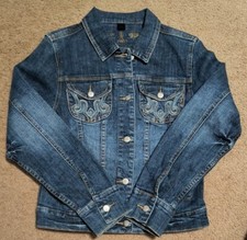 Jz Premium Blue Jean Jacket Size Large