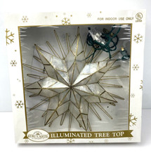 Kurt Adler Kurt S. Adler 10-Light 11.4-Inch Capiz Bethlehem Star Treetop, Gold