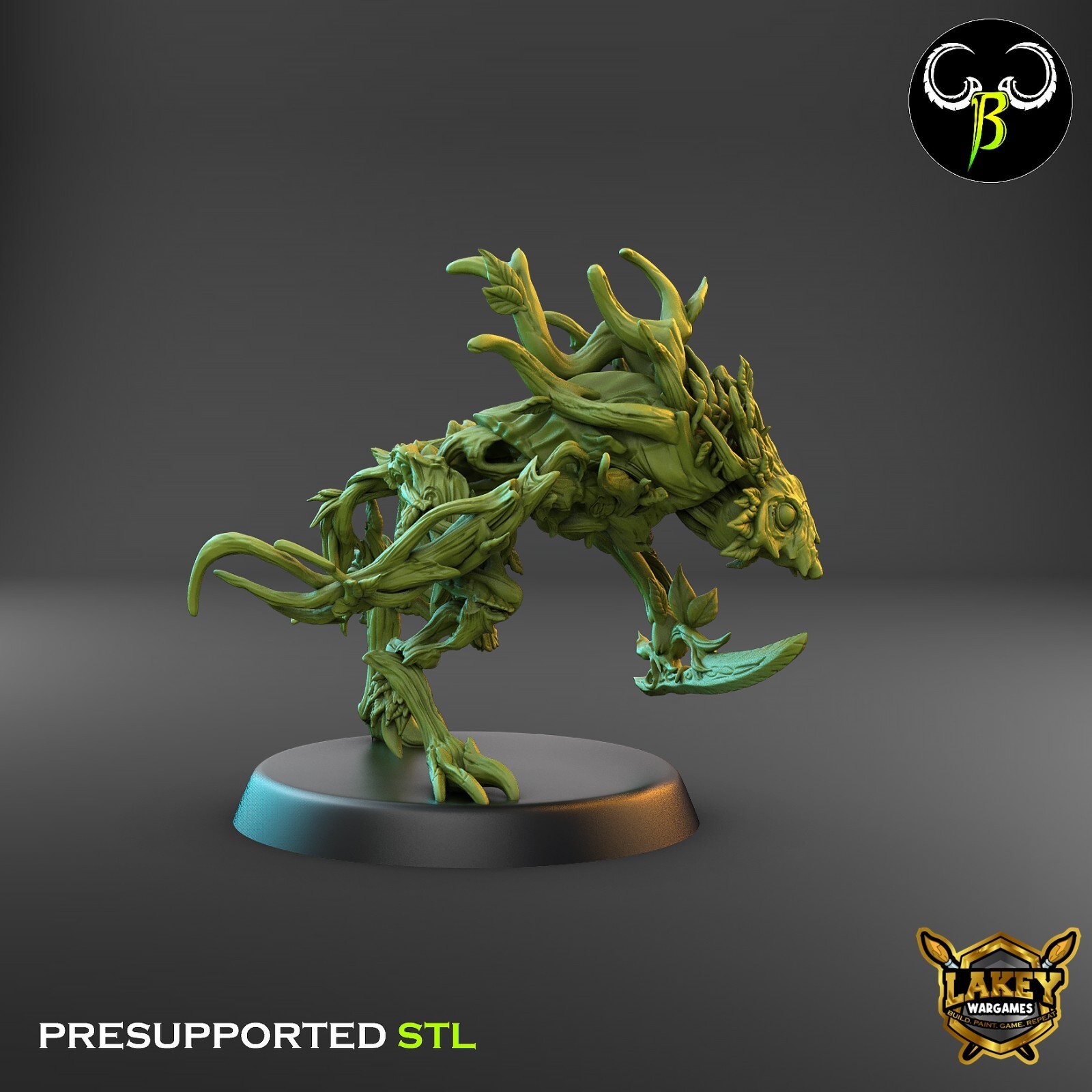 Vine Spirit Sword | Forest Spirit | 3D Printed Miniature | Clay Beast Creation |
