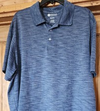 Haggar Men's Blue Casual Shirt 2XL Collar Three Buttons EUC