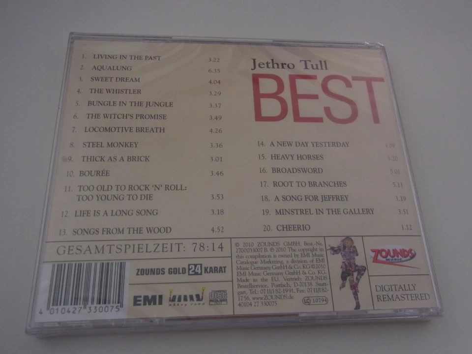 Jethro Tull / Best Zounds CD ( 24 Karat Gold ) - Bild 2 von 2