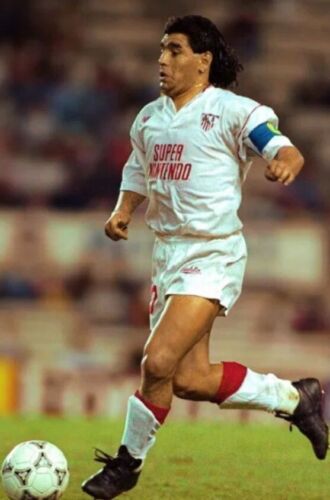 MAGLIA SIVIGLIA 92 93 MARADONA 10 CALCIO CAMISETA AWAY JERSEY S M L XL XXL SUKER - Picture 3 of 5