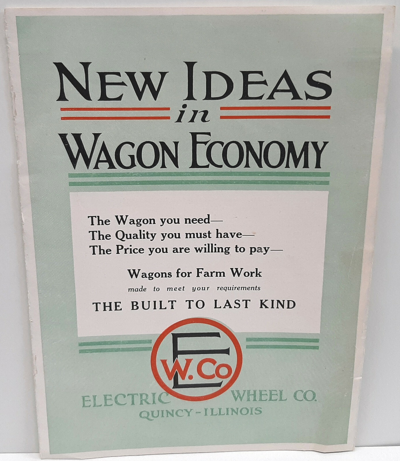 Electric Wheel Company of Quincy Illinois Color Wagon Catalog c1900
