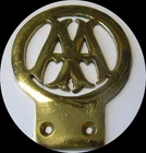 AA 1906 STYLE BRASS CAR BADGE   (N669)               (I always combine shipping)
