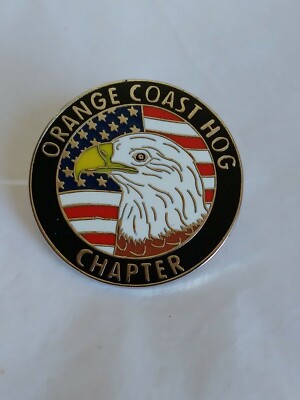 Orange Coast HOG Chapter Lapel Hat Jacket Pin Motorcycle Club California