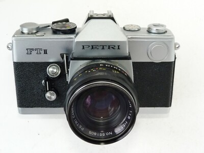 VINTAGE PETRI FT II 35mm film camera with cc AUTO PETRI 55/1.8