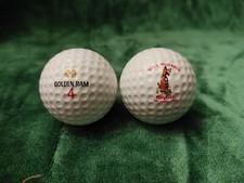 Vintage Golden Ram Golf Balls WIDETRACK BILL MCDAVID PONTIAC FT WORTH TX 1 Sleev