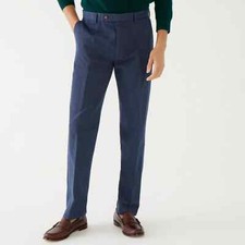 J. Crew Men's Garment-Dyed Cotton Linen Blend Chino Suit Pants 148 NEW 32x32
