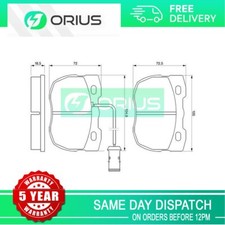 Brake Pads Set Front Orius Fits Land Rover Defender Discovery 110 90