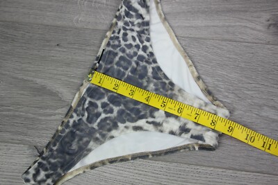 FENDI Leopard ZUCCA print stripe mare Bikini Swimsuit Size