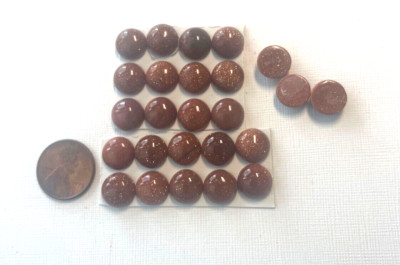 Goldstone Round Cabochon 10mm Lot 0f 7 (seven ) Pcs BELOW WHOLESALE!!!