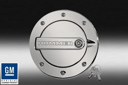 DefenderWorx Hummer H2 & H2 SUT باب الوقود H2PPC08060 Billet Chrome قابل للقفل