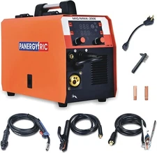 200Amp MIG Welder 110V 220V 4 in 1 Welding Machine, Multiprocess for Gasless Flu
