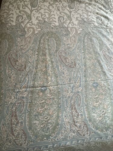 Pottery Barn Bettbezug Colette Paisley grün blau creme Full/Queen Bett hübsch - Bild 2 von 10