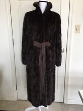 Dark Brown Mink Fur Coat Full Lenght “diane Furs” Fits Sizes S /m