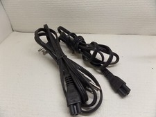 Lot of 2 PC 3-Prong Mickey Mouse AC Power Cord for Laptop, PC, Printers