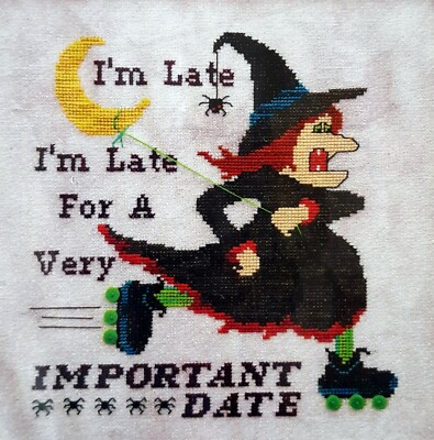 Alice the Witch - I'm Late for a Very Important Date - Cross Stitch Chart