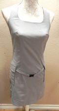VINTAGE MIRRORS SPANDEX DRESS WITH BELT - BASIC GREY - 2 POCKETS - STRETCH