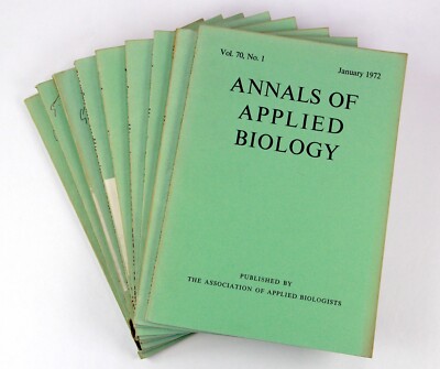 Annalen der angewandten Biologie 1972 Gesamtjahr von Januar bis Dezember 1972 komplett