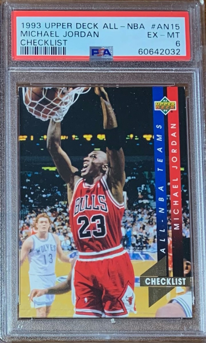 1993 Upper Deck All NBA #AN15 Michael Jordan Checklist Chicago