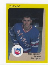 1989-90 Flint Spirits (IHL) ProCards #35 Mike Hurlbut